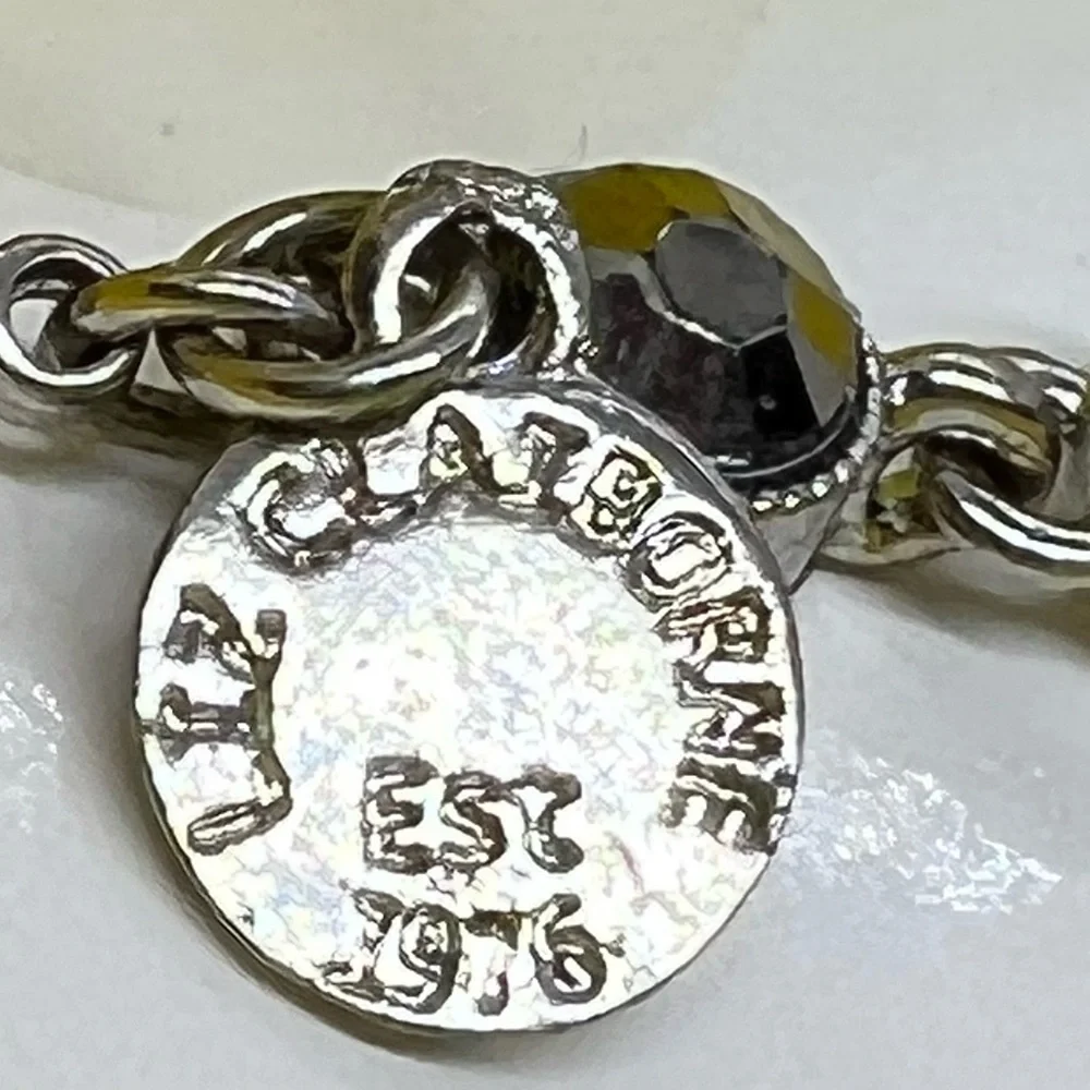 Vintage Liz Claiborne Silver-tone Mirror Rhinestone Box Jewelry Bracelet - Picture 5 of 7